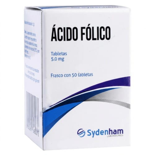 Acido Folico 5 Mg Tabletas Con 50