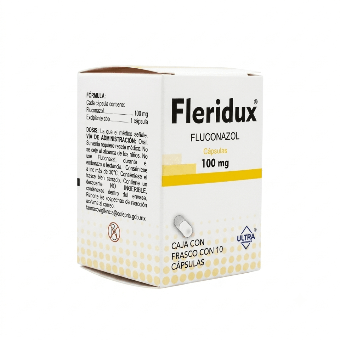 Fleridux (Fluconazol) 100 Mg Con 10 Capsulas