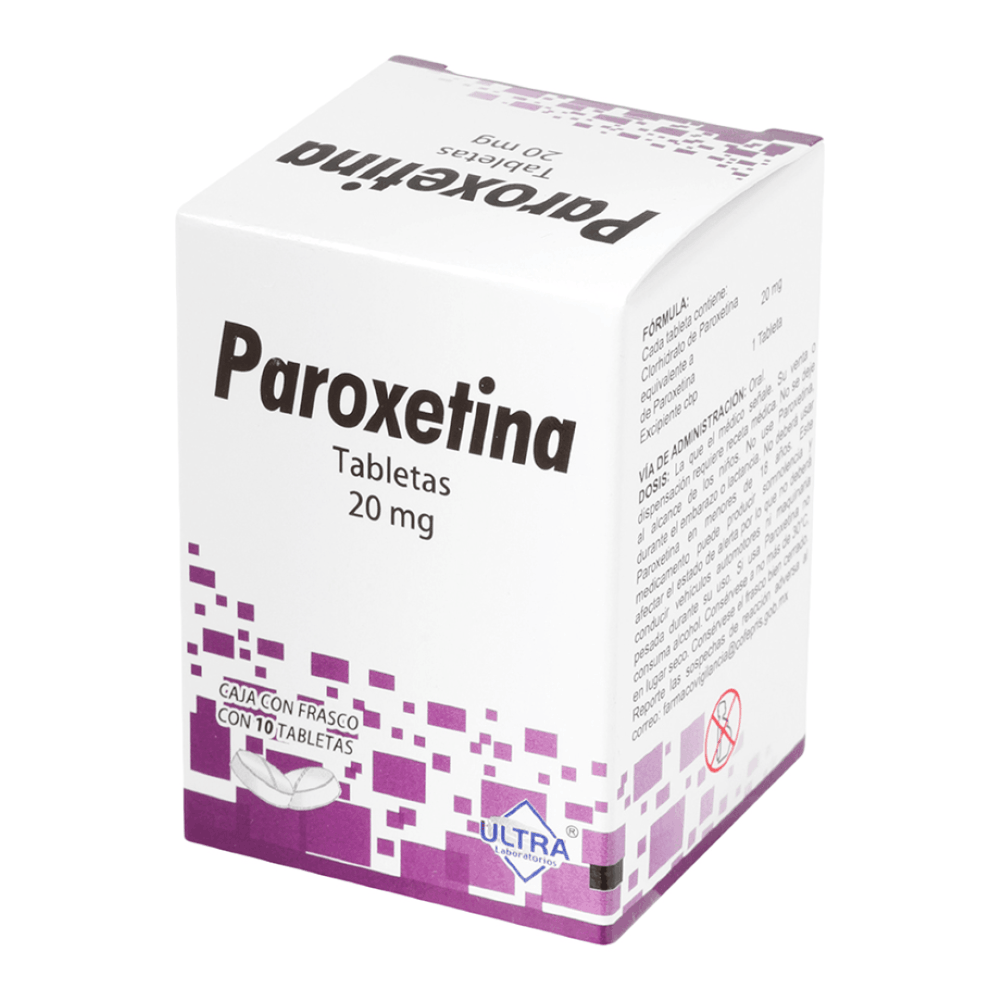 Paroxetina 20 Mg Con 10 Tabletas