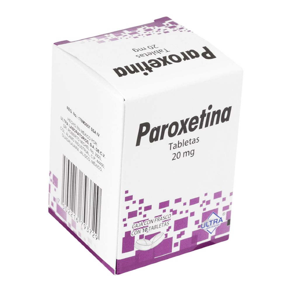 Paroxetina 20 Mg Con 10 Tabletas