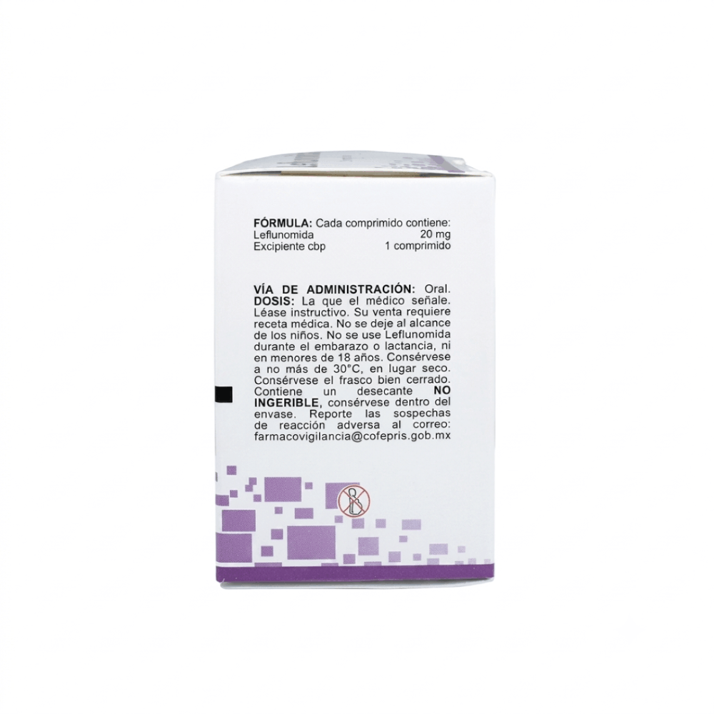 Leflunomida 20 Mg Frasco Con 30 Comprimidos Ultralab