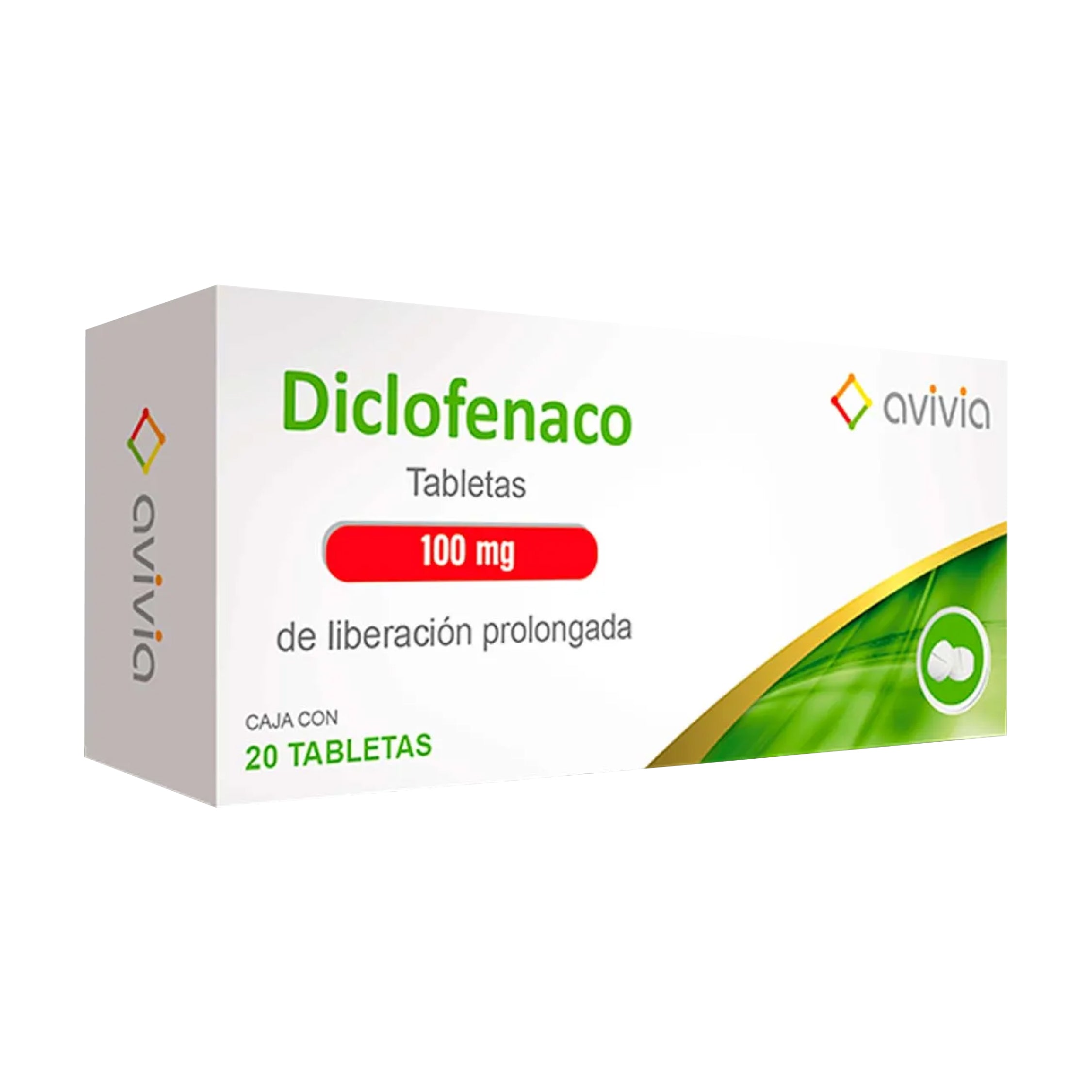 Diclofenaco 100 Mg Con 20 Tabletas