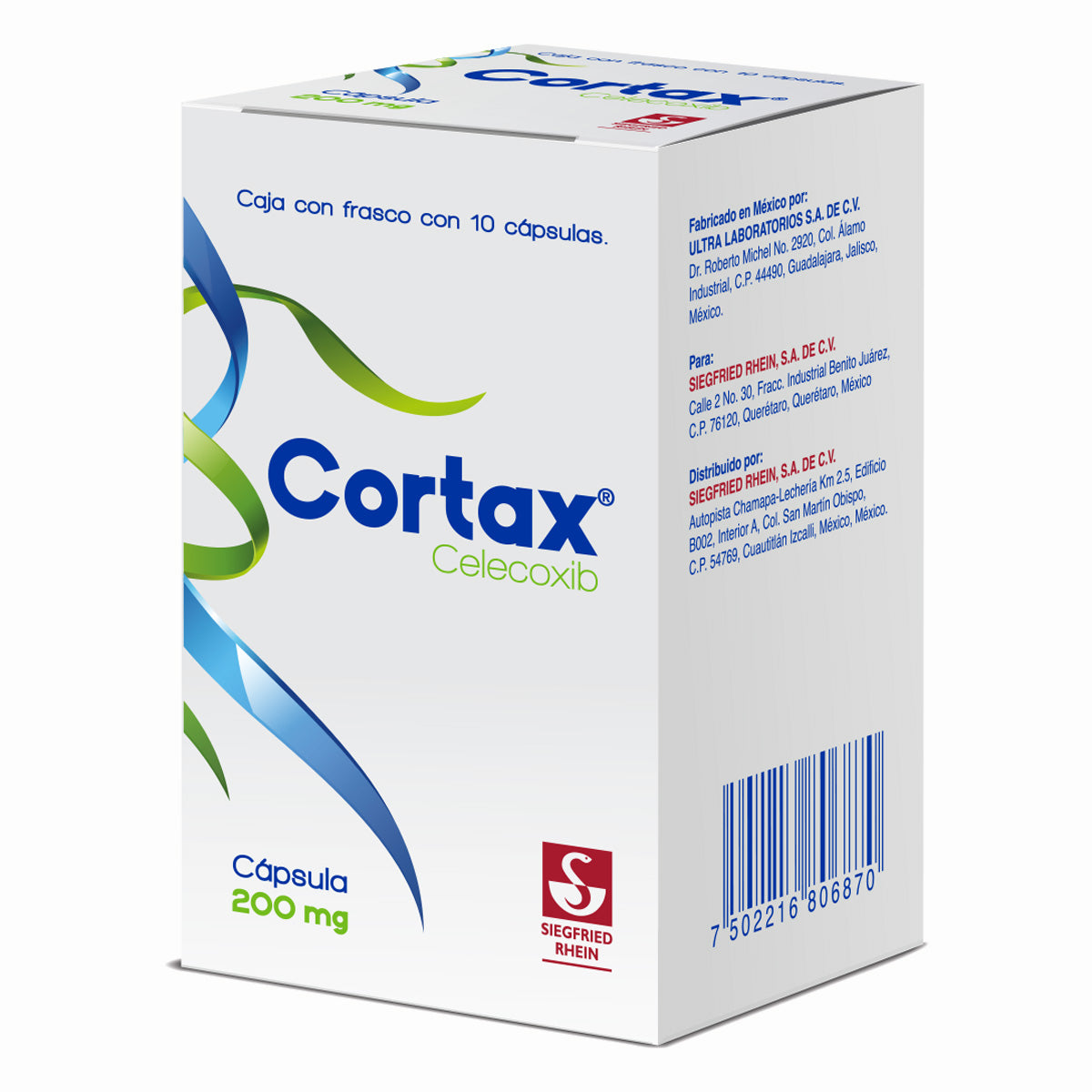 Cortax 200 Mg - Caja Con 10 Cápsulas (Celecoxib)