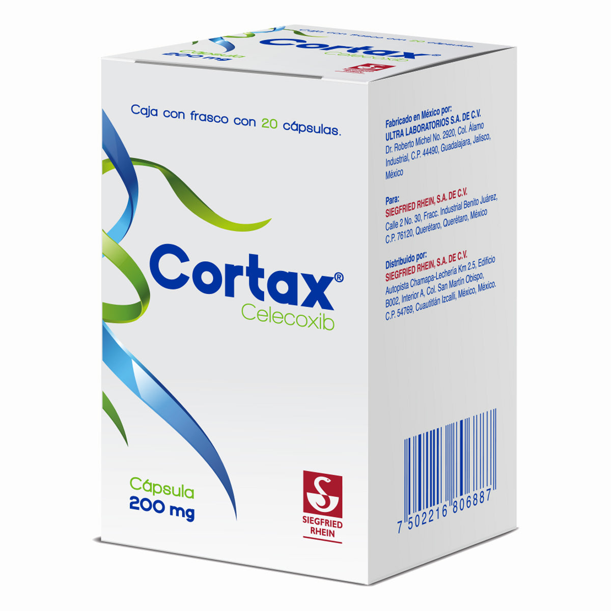 Cortax 200 Mg Con 20 Capsulas