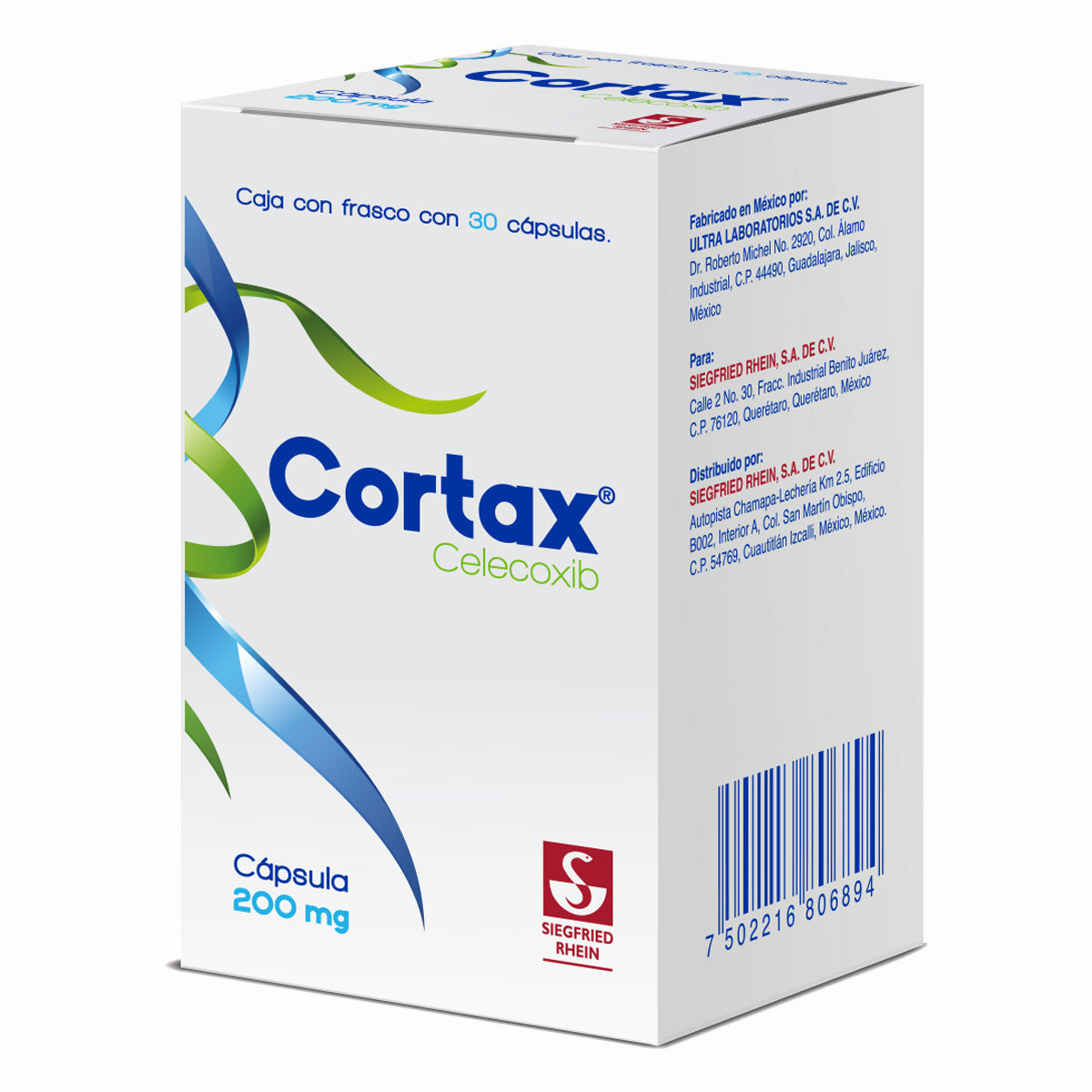 Cortax  200 Mg Con 30 Capsulas