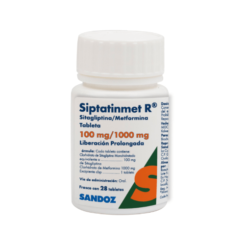 Siptatinmet R 100/1000 Mg Con 28 Tabletas De Liberacion Prolongada