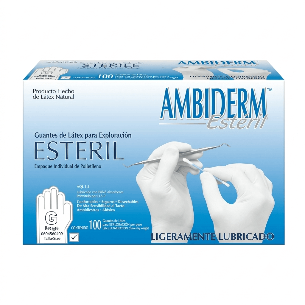Guante Exploracion Latex Ambider Grande Con 100