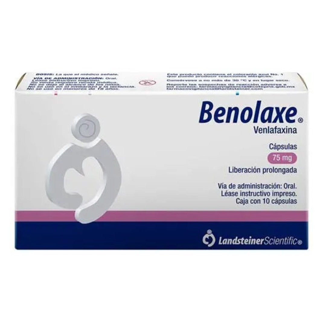 Benolaxe (Venlafaxina) 75 Mg Con 10 Capsulas