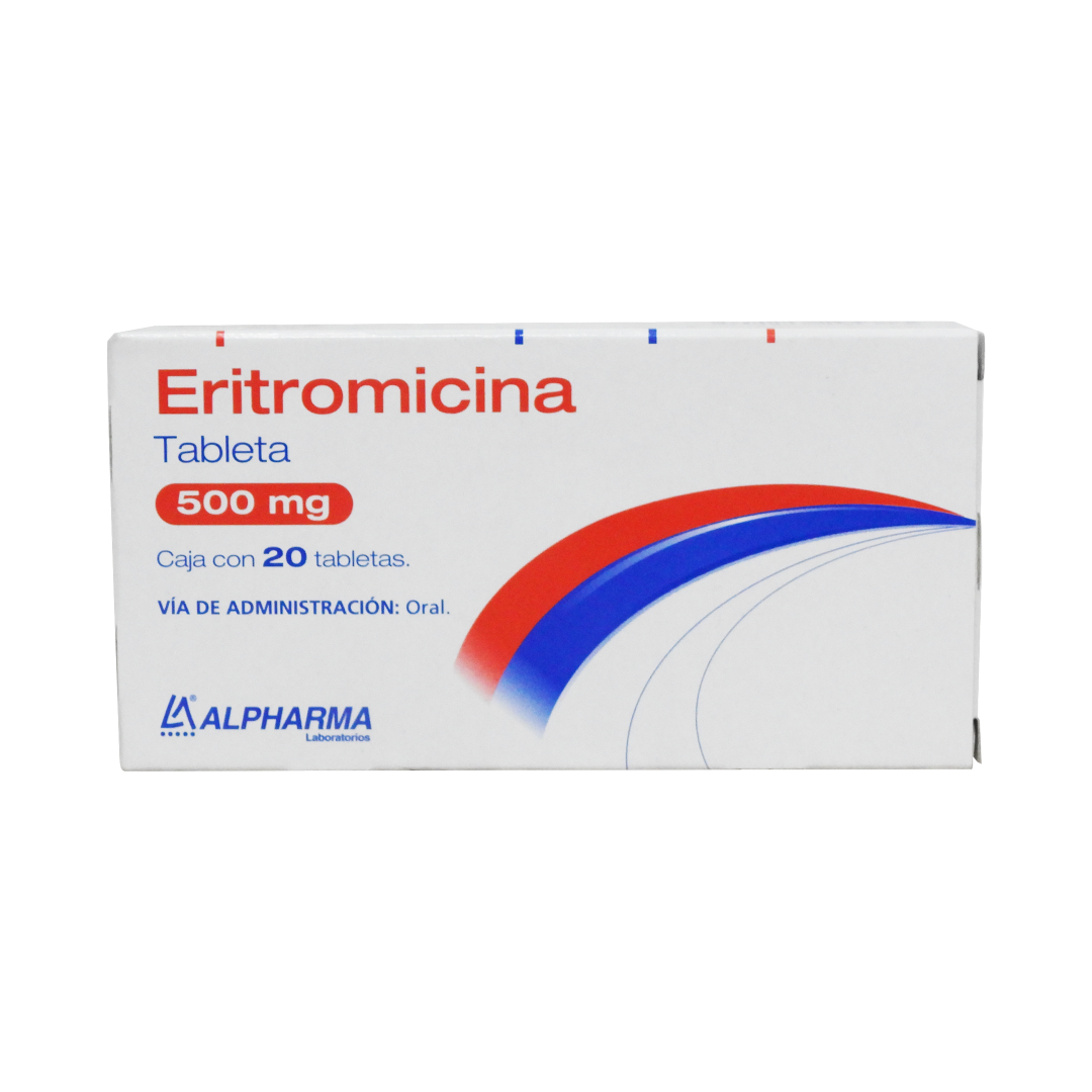 Eritromicina 500 Mg Con 20 Tabletas