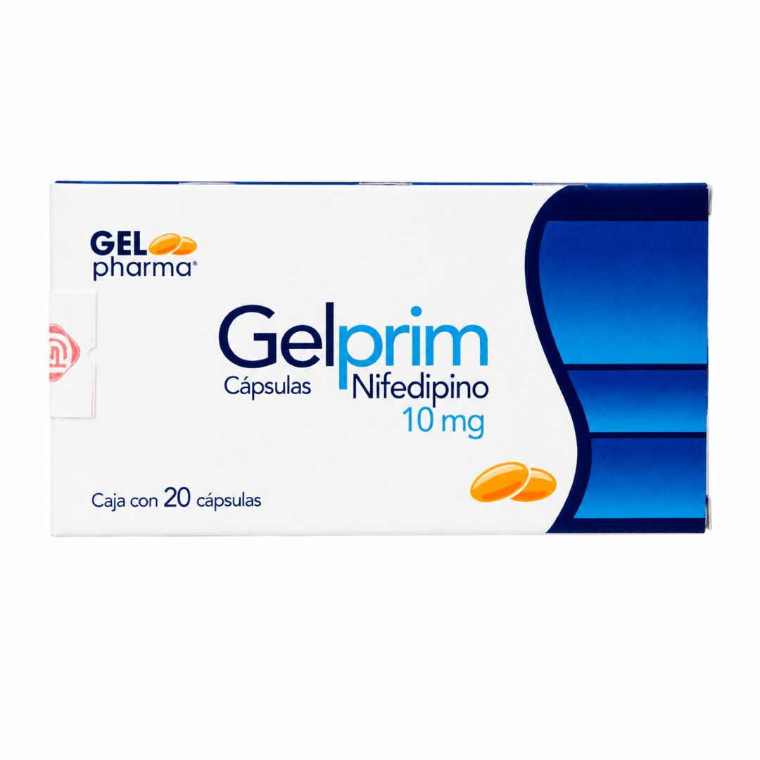 Gelprim (Nifedipino) 10 Mg Con 20 Capsulas