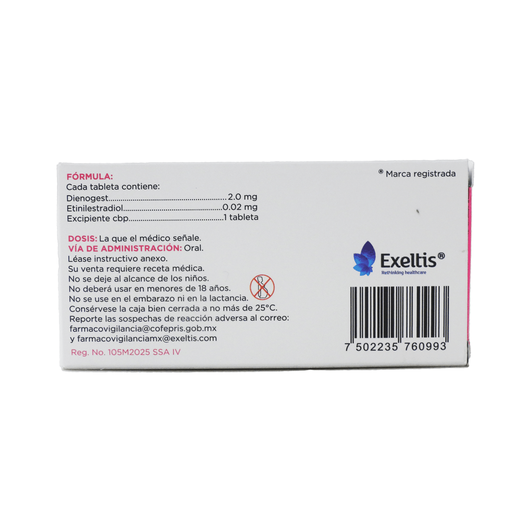 Kelzy 2.0/0.02 Mg Con 28 Tabletas Liberacion Prolongada
