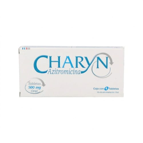 Charyn (Azitromicina) 500 Mg Con 4 Tabletas