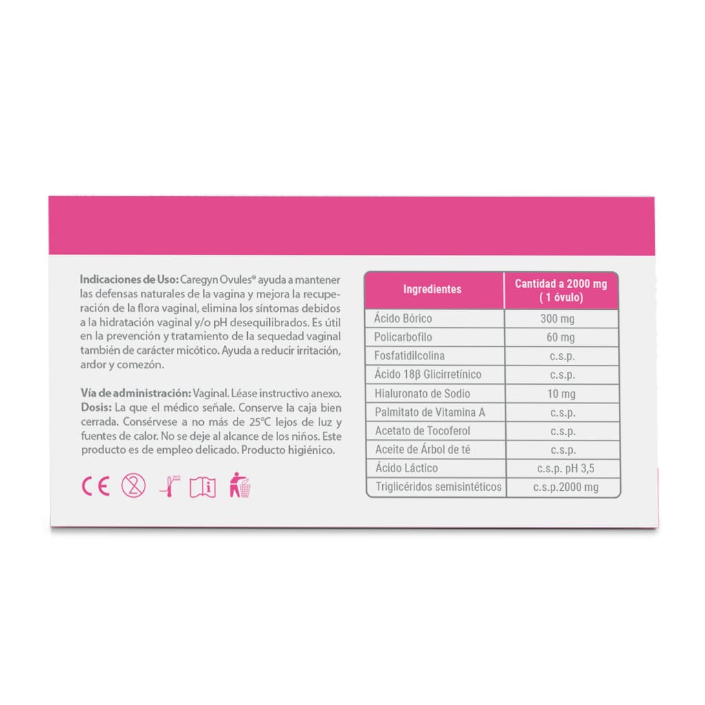 Caregyn Ovulos Vaginales 2 G Con 10 Ovulos