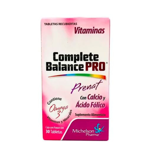 Complete Balance Prenatal Pro Con 30 Tabletas Suplemento Alimenticio