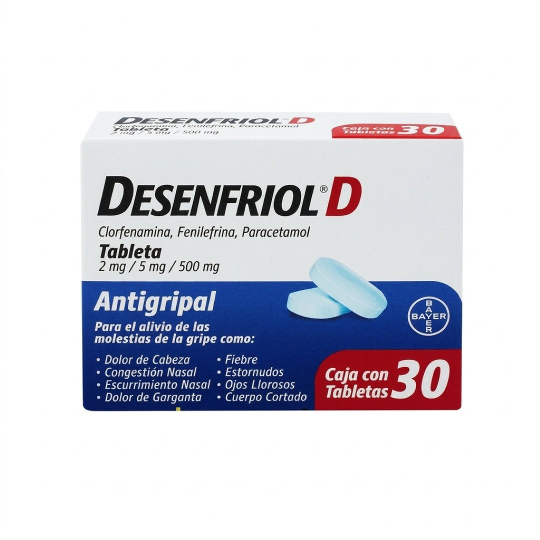 Desenfriol-D 2/5/500 Mg Con 30 Tabletas