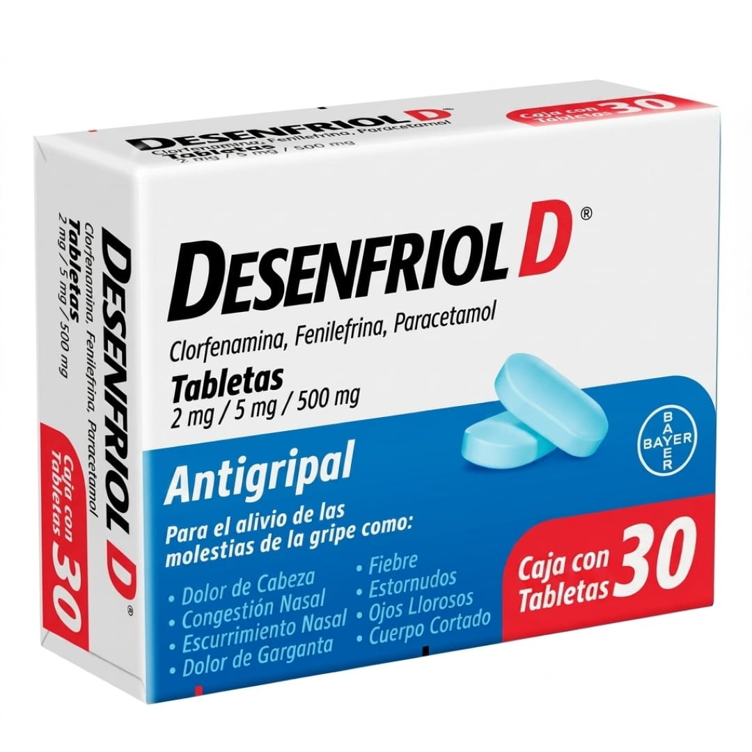 Desenfriol-D 2/5/500 Mg Con 30 Tabletas