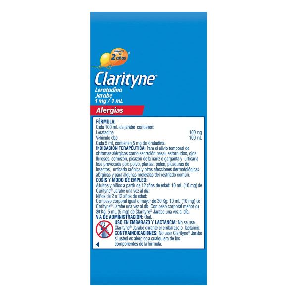 Clarityne 1 Mg Alergias Uva 60 Ml