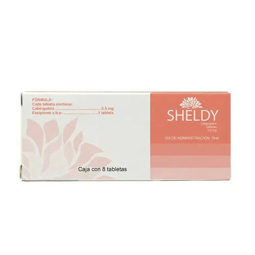 Sheldy (Cabergolina) 0.5 Mg Con 8 Tabletas