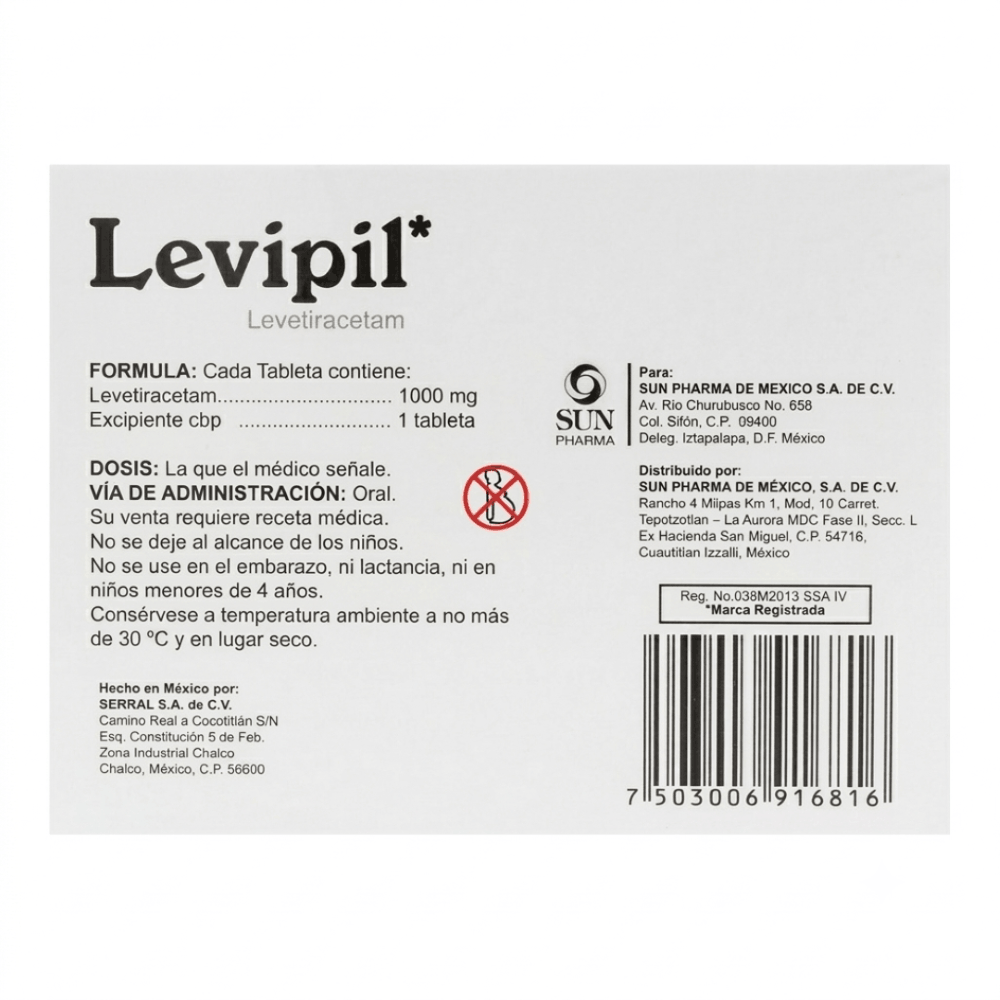 Levipil 1000 Mg Con 30 Tabletas