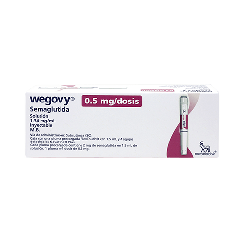 Wegovy 0.5 Mg Pluma Recargada 4 Dosis 1.34 Mg/Ml