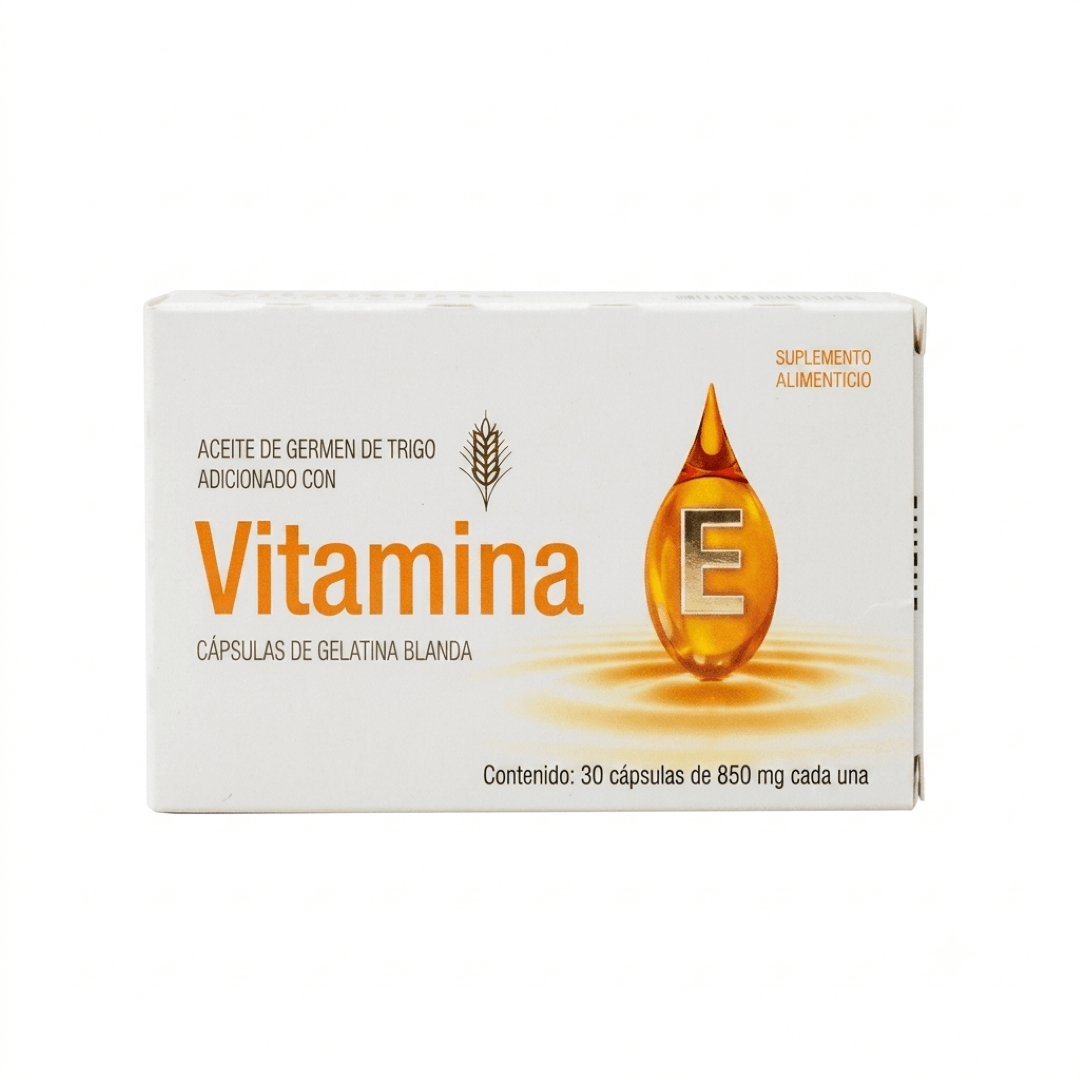 Vitamina E 850 Pg Con 30 Capsulas Germen De Trigo