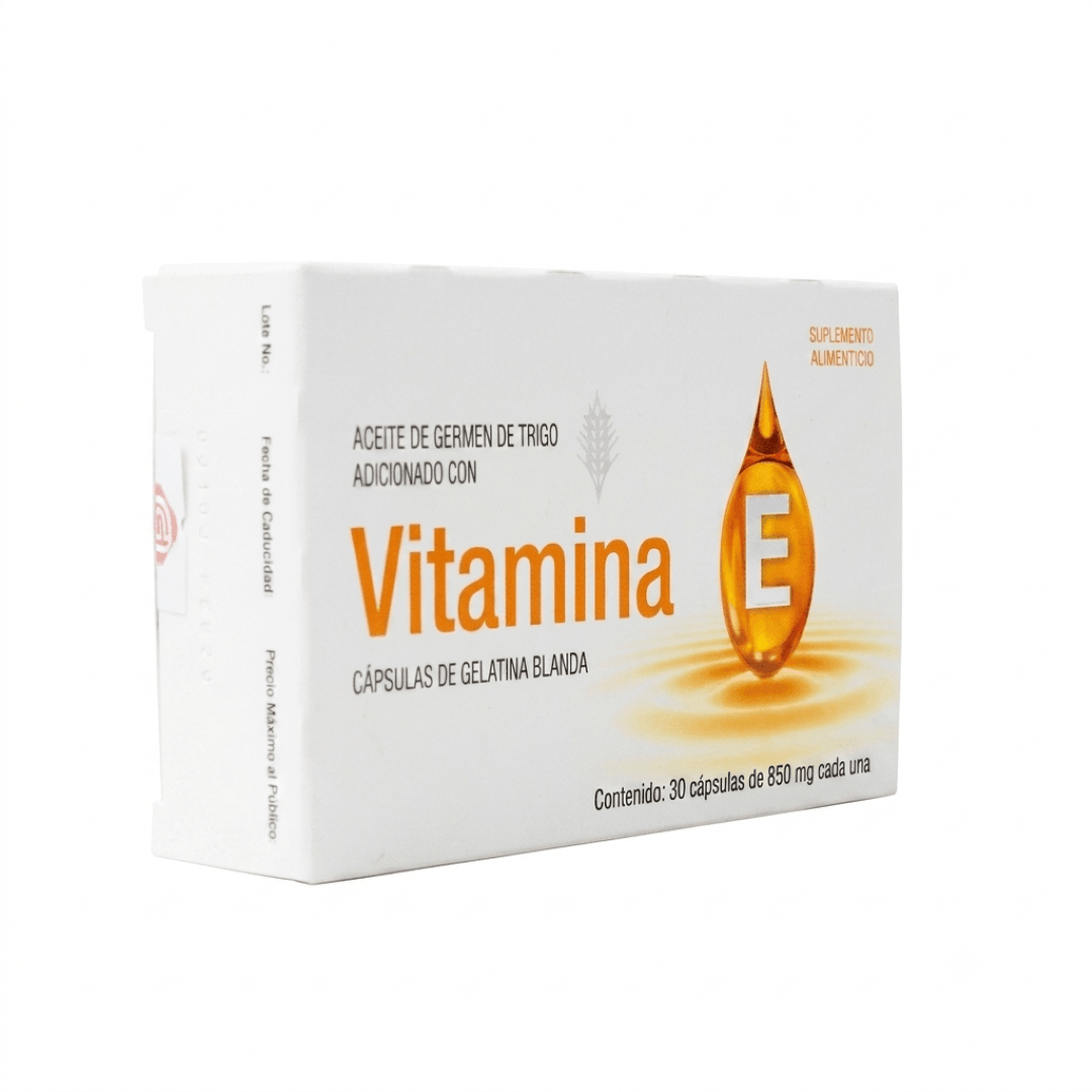 Vitamina E 850 Pg Con 30 Capsulas Germen De Trigo