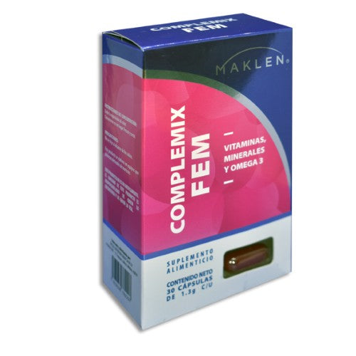 Maklen Complemix Fem Vitaminas Y Minerales Con 30 Capsulas