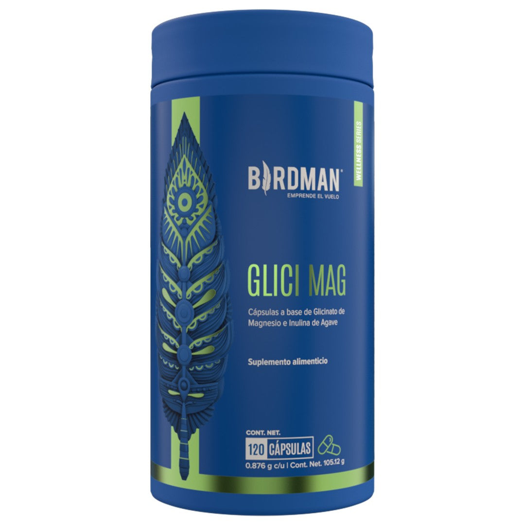Glicinato De Magnesio 400 Mg Con 120 Capsulas Birdman