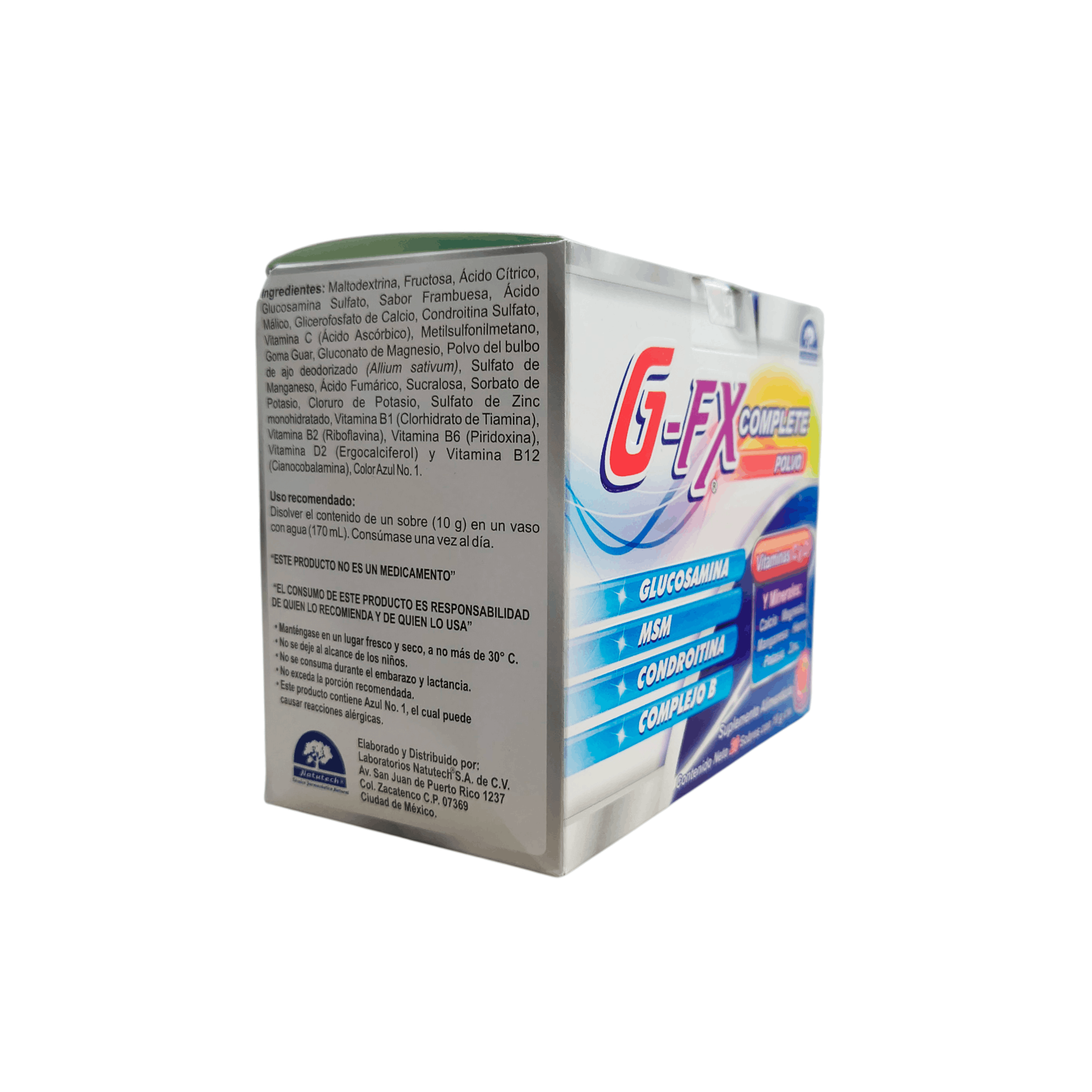 G-Fx (Glucosamina/Msm/Condro/Colageno) Polvo Con 20 Sobres X555