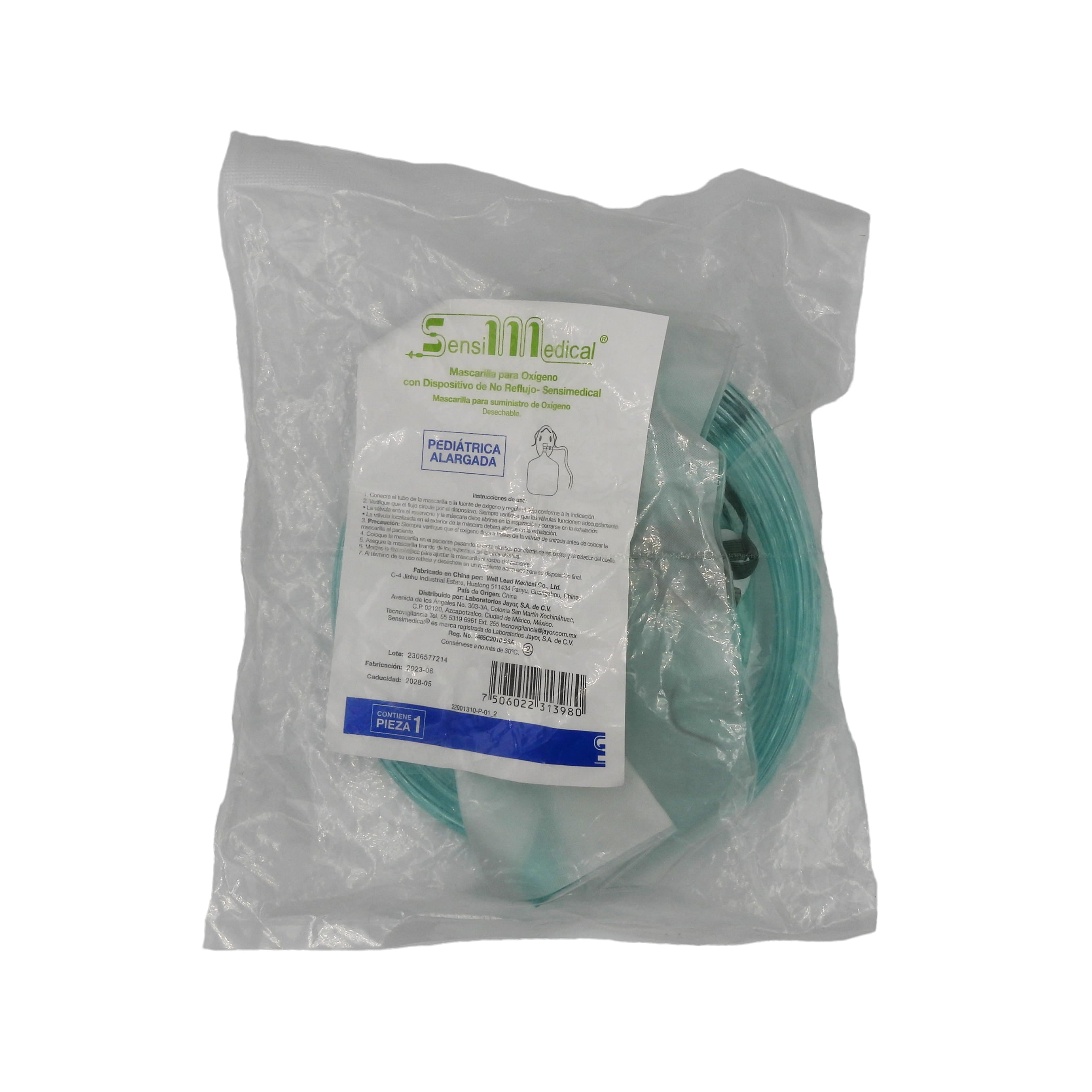 Mascarilla Pediatrica Bolsa Reservorio Sensimedical