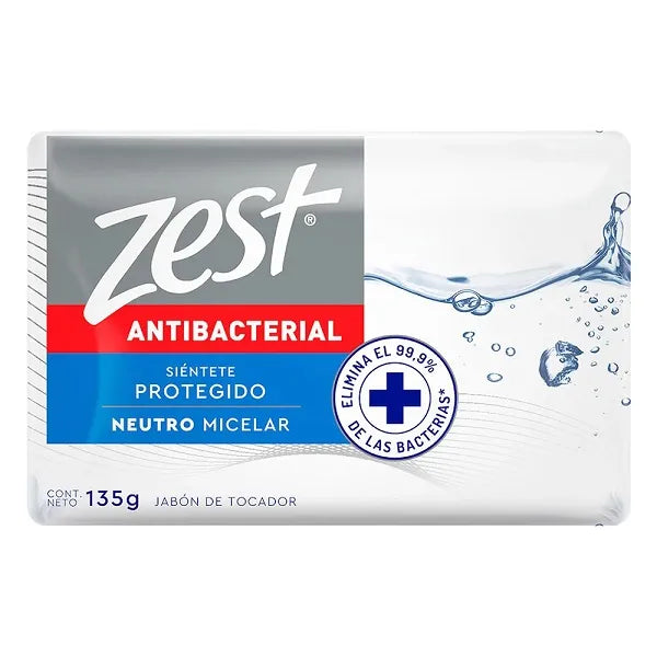 Jabon Zest Antibacterial Neutro Micelar 135 G