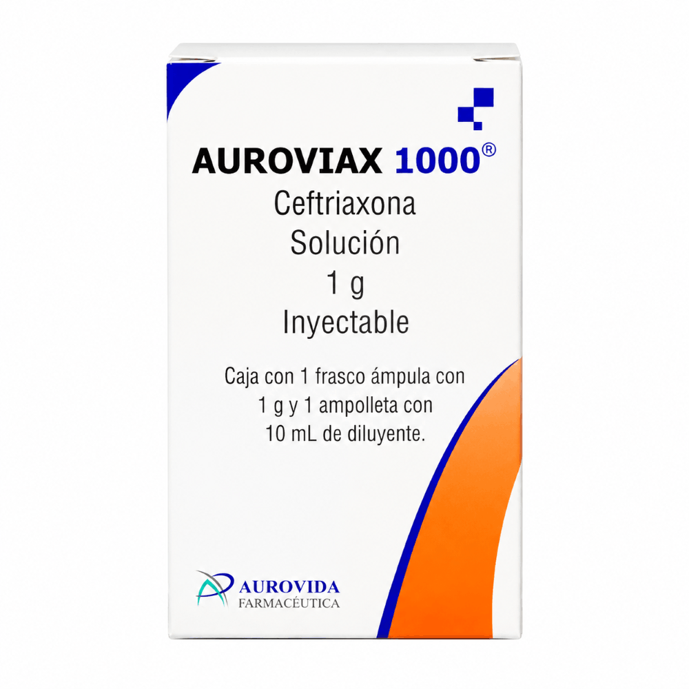 Auroviax Ceftriaxona 1G Iv Solucion Inyectable  Frasco Ampula