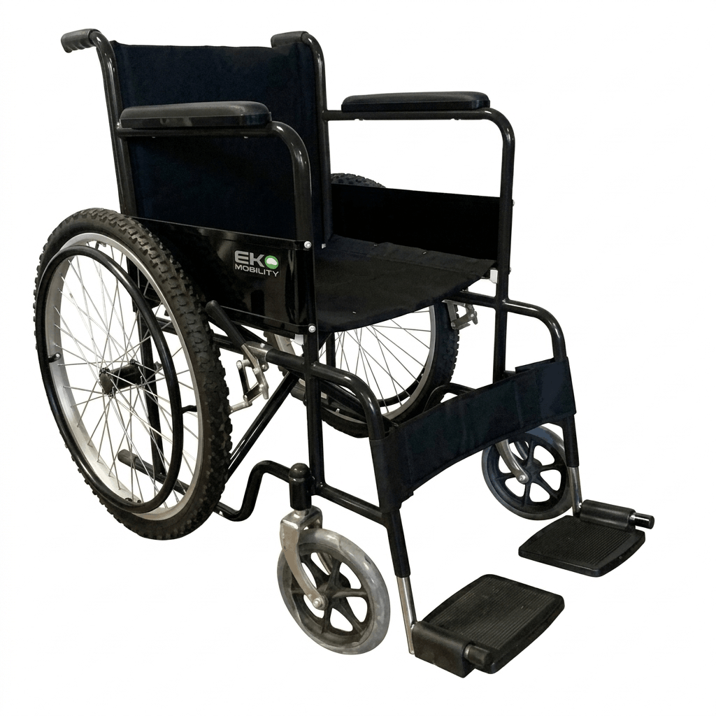 Wxa18Neffap Silla De Ruedas 18 Negra Fija/Fija Aluminio Neumatico Extraancha 8X1