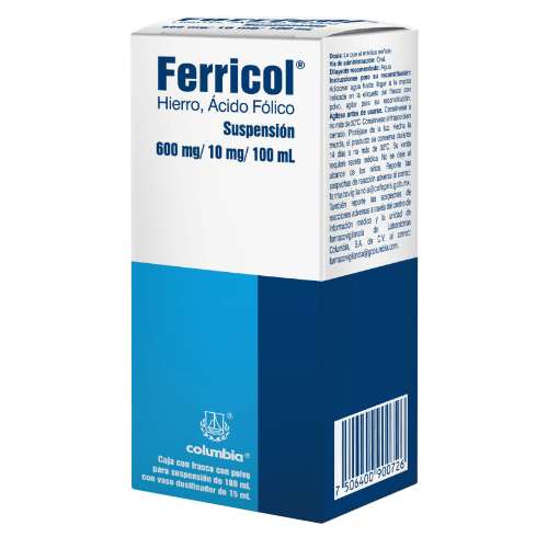 Ferricol 600/10 Mg Polvo Suspension 100 Ml