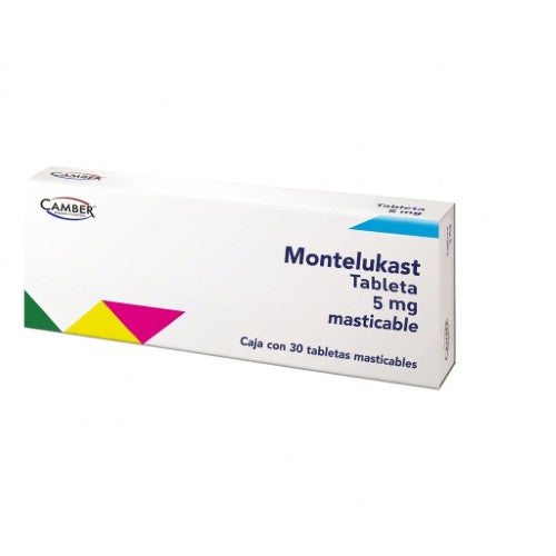 Montelukast 5 Mg Con 30 Tabletas Masticables