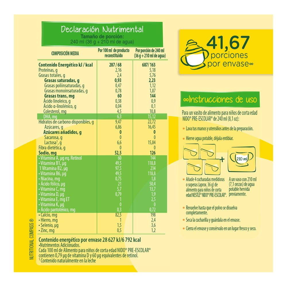 Nido Pre-Escolar 2+ 1.5 Kg