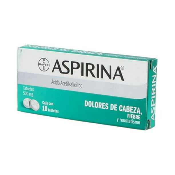 Aspirina 500 Mg Con 10 Tabletas