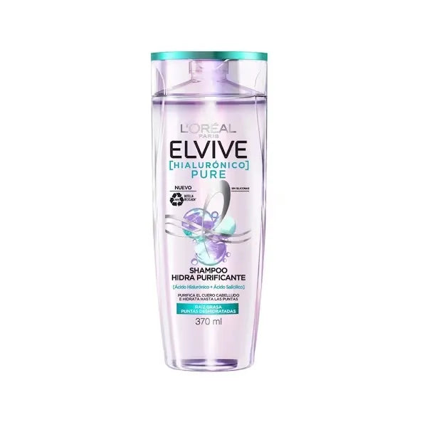 Shampoo Loreal Paris Elvive Hialurionico Pure 370 Ml