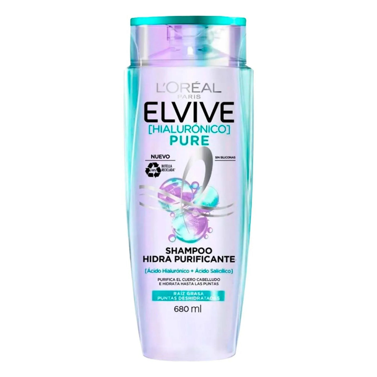 Shampoo Elvive Hidra Purificante Hialuronico Pure 680 Ml