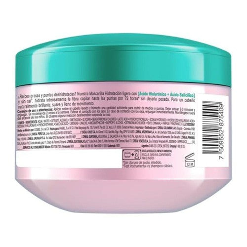 Mascarilla Cabello Elvive Hidratacion Hialuronico Pure 300 G