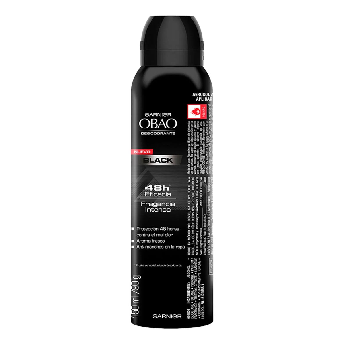 Desodorante Obao Black Men 48 Horas Spray 150 Ml