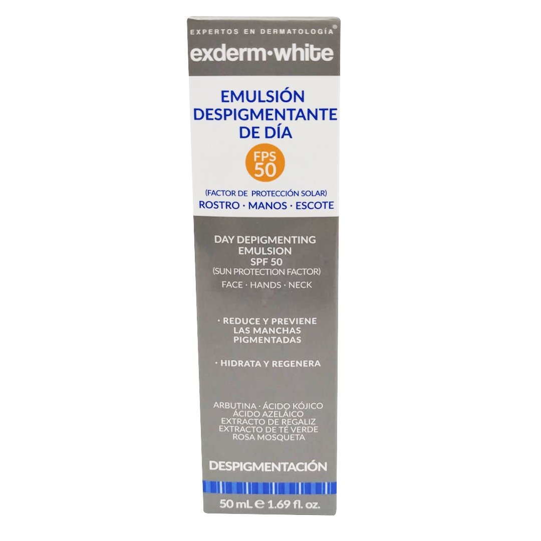Exderm White Emulsion Despigmentante De Dia Fps 50 50 Ml