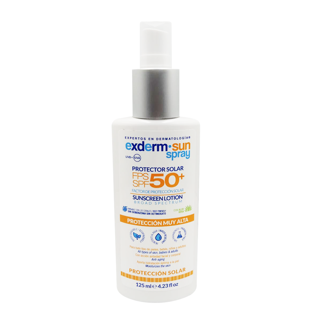 Exderm Sun Spray Fotoprotector Solar Fps 50+  125 Ml