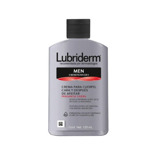 Crema Lubriderm Men 3-1 Fragancia Ligera 120 Ml