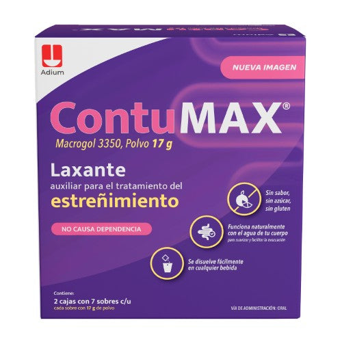 Contumax Laxante -Estreñimiento 2 Cajas Con 7 Sobres De 17 G