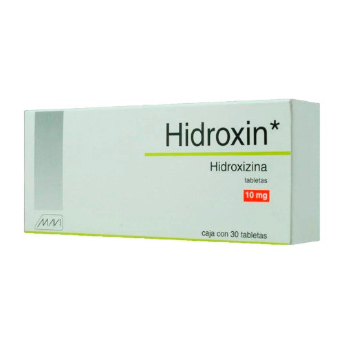 Hidroxin (Hidroxizina) 10 Mg Con 30 Tabletas