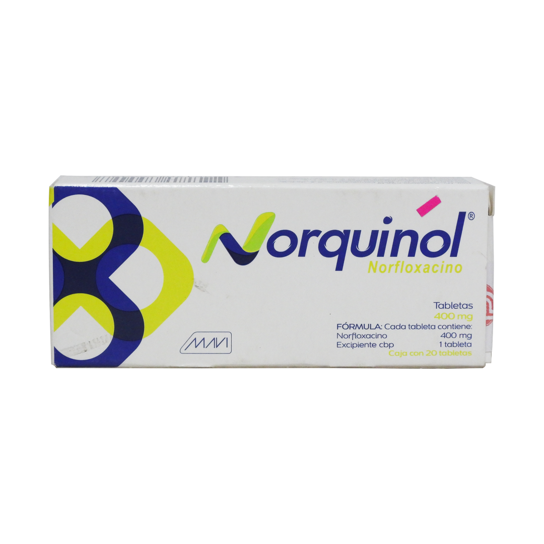 Norquinol (Norfloxacino) 400 Mg Con 20 Tabletas