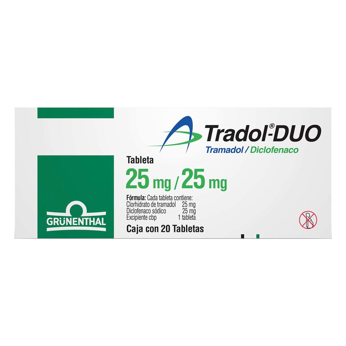 Tradol-Duo 25/25 Mg Con 20 Tabletas