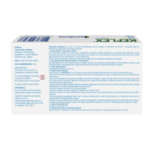 Keflex 1 G Con 12 Tabletas