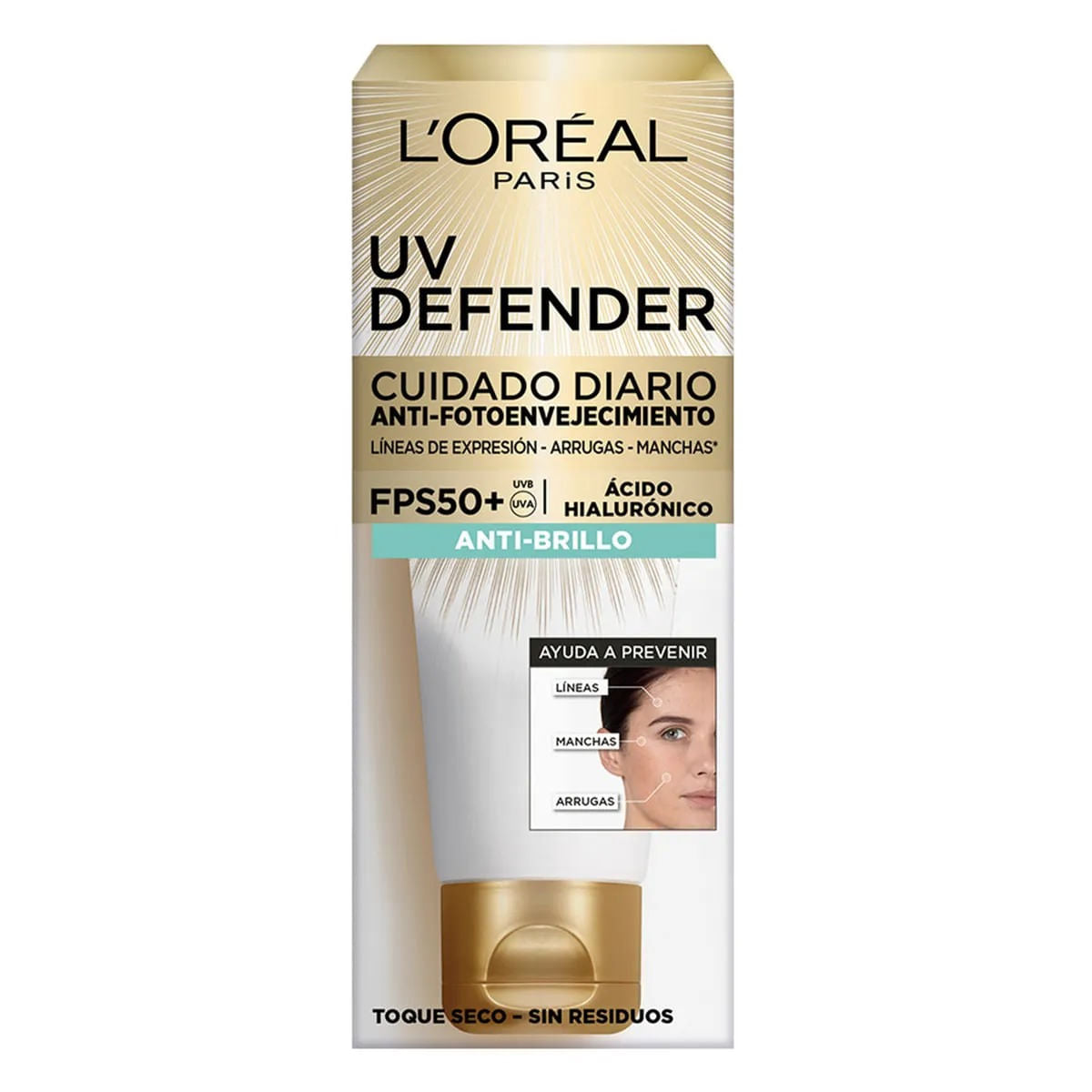 Crema Loreal Uv Defender Fps 50 Anti Brillo 40 G